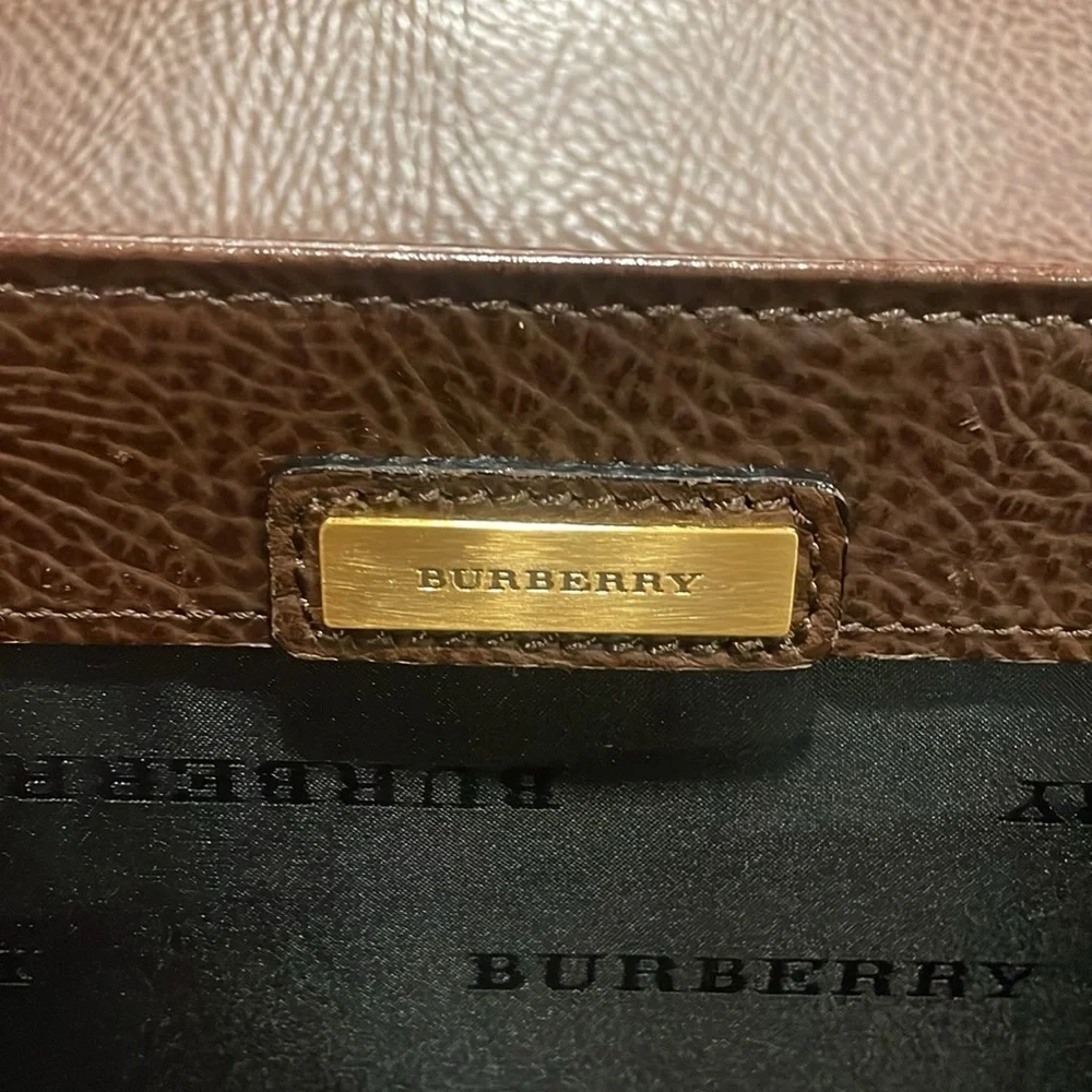 Authentic Burberry mens soft/structured briefcase business bag w/lock & key B3